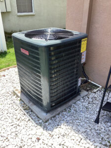 New HVAC system near the exterior of a home