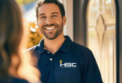 Hawkins Service Company technician smiling in uniform