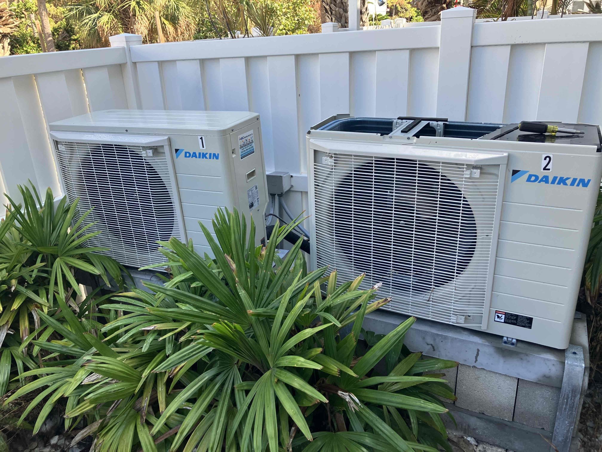 Two residential Daikin mini-split units