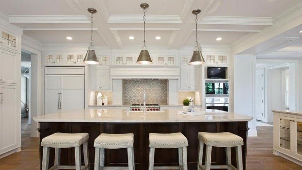 Indoor lighting installation in residential home.