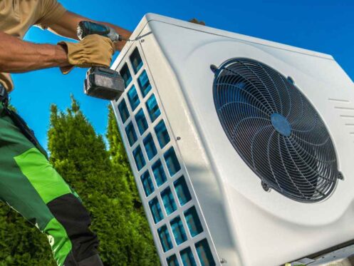 Working on a heat pump