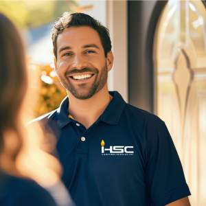 Hawkins Service Company technician smiling in uniform